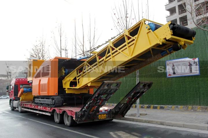 顛覆傳統(tǒng)裝車方式，山美履帶式取料機助您實現(xiàn)降本增效、節(jié)能減排！